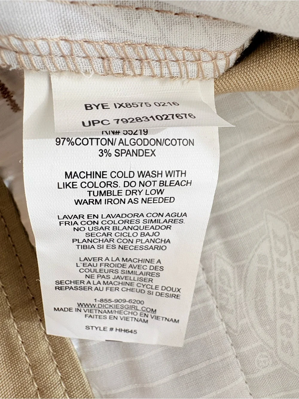 Dickies Women's Tan Workwear Shorts